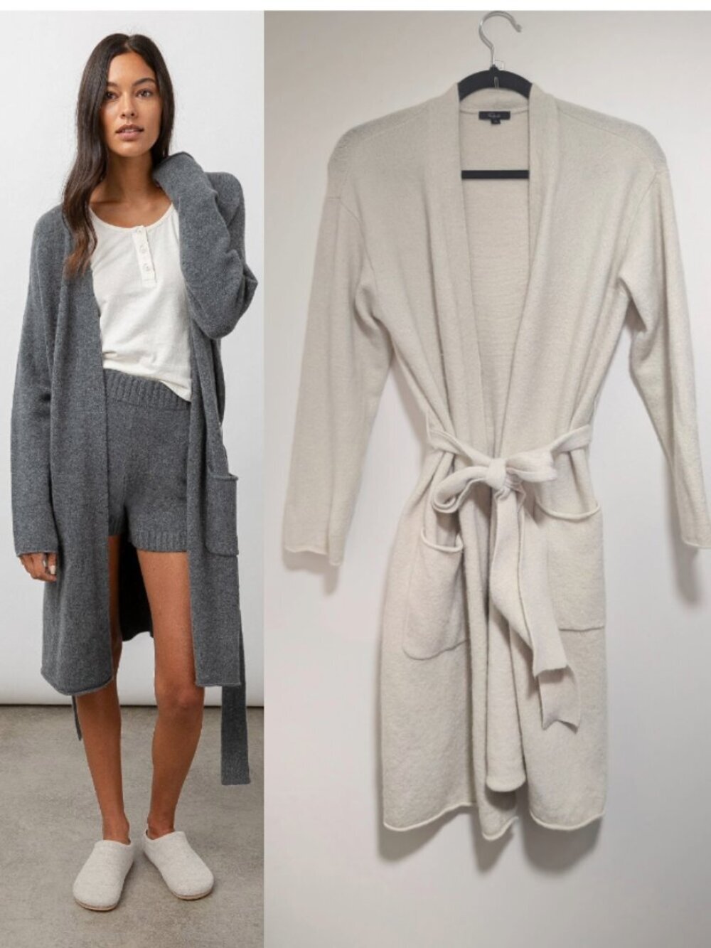 Rails | Ansel Longline Cardigan Robe In Oatmeal